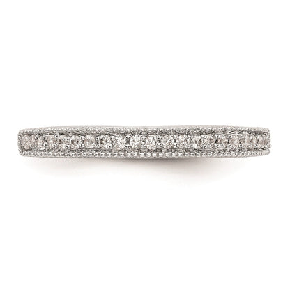14K Weißgold Ehering mit natürlichen Diamanten