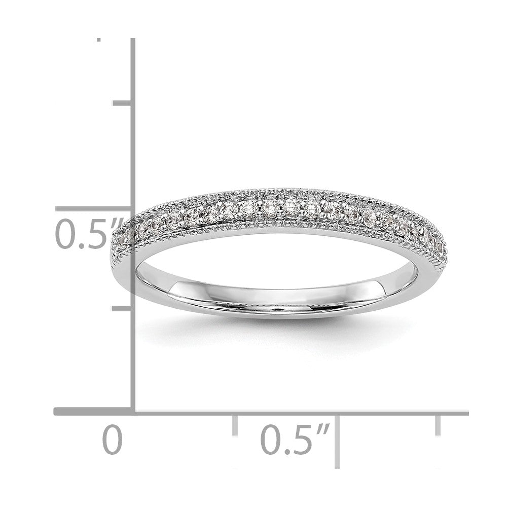14K Weißgold Ehering mit natürlichen Diamanten