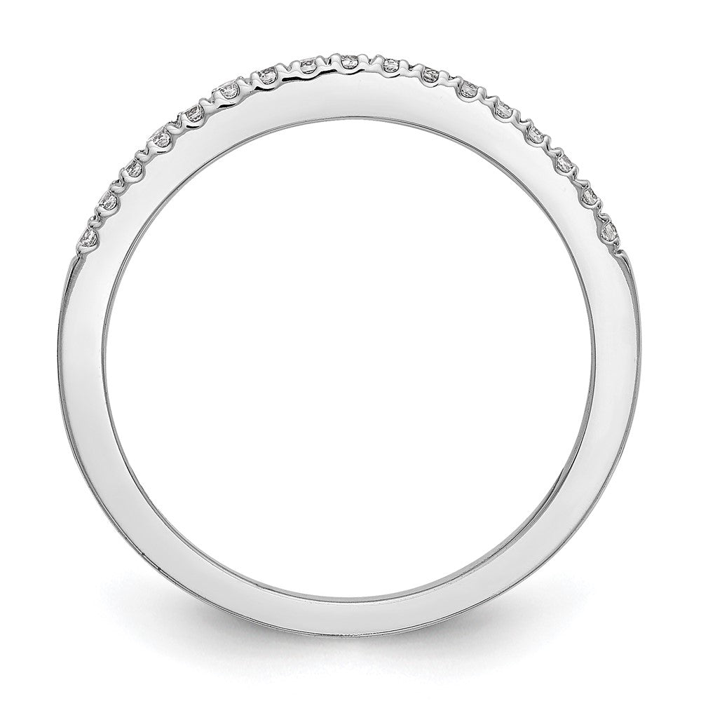 14K Weißgold Ehering mit natürlichen Diamanten