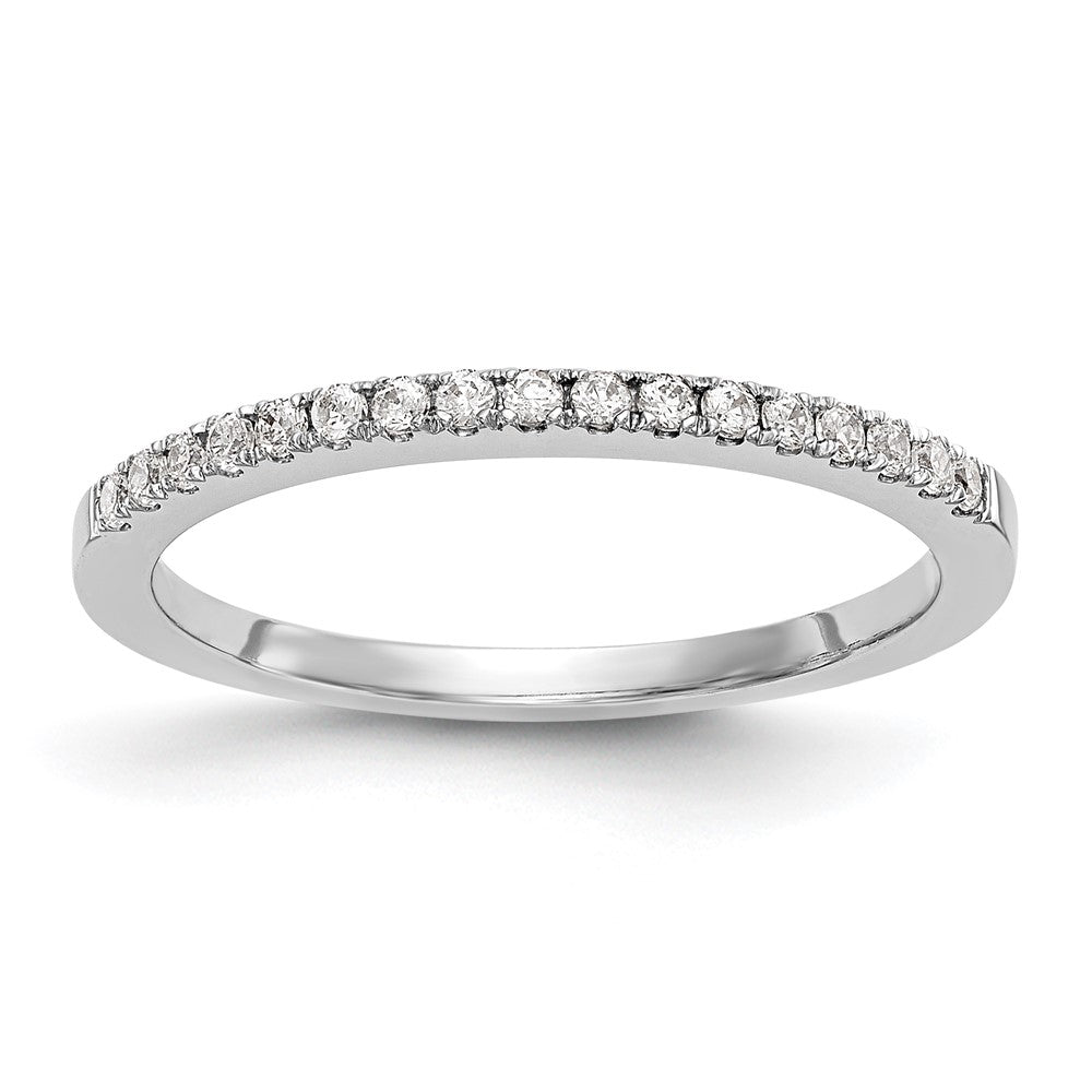 14K Weißgold Ehering mit natürlichen Diamanten