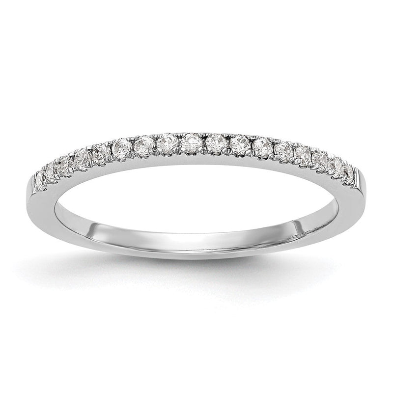 14K Weißgold Ehering mit natürlichen Diamanten