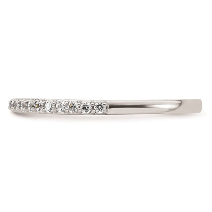 14K Weißgold Ehering mit natürlichen Diamanten 0,25 ct Gesamtgewicht
