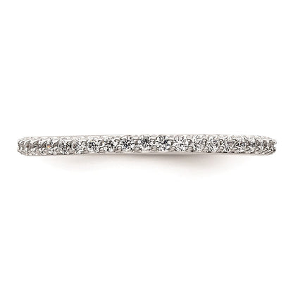 14K Weißgold Ehering mit natürlichen Diamanten 0,25 ct Gesamtgewicht