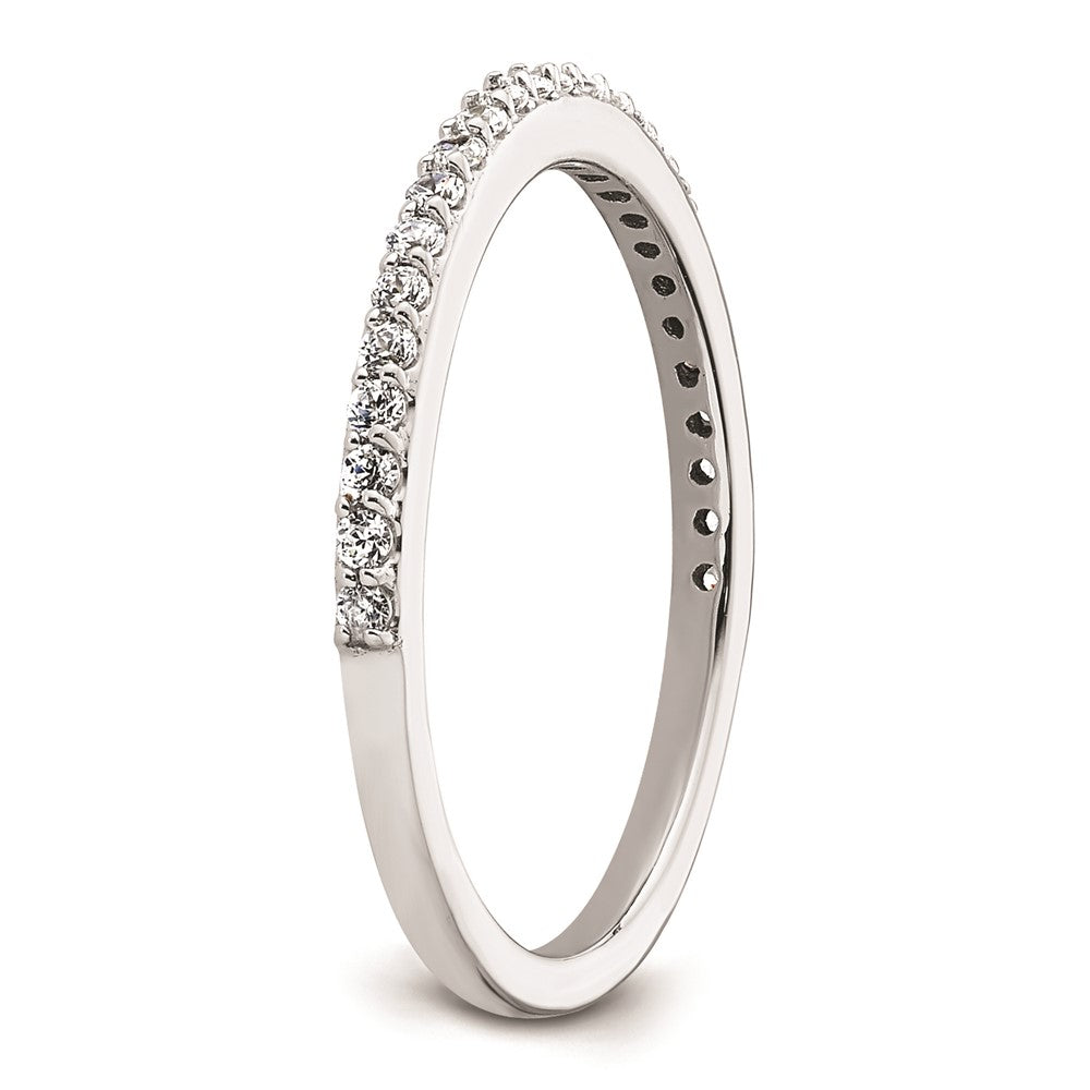 14K Weißgold Ehering mit natürlichen Diamanten 0,25 ct Gesamtgewicht