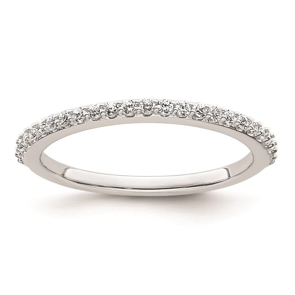 14K Weißgold Ehering mit natürlichen Diamanten 0,25 ct Gesamtgewicht