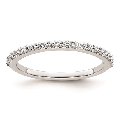 14K Weißgold Ehering mit natürlichen Diamanten 0,25 ct Gesamtgewicht