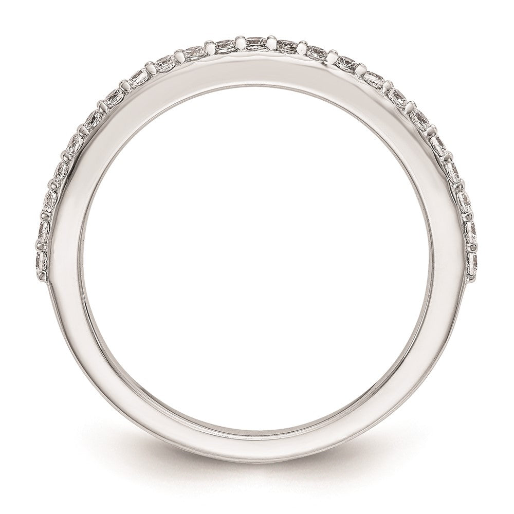 14K Weißgold Ehering mit natürlichen Diamanten