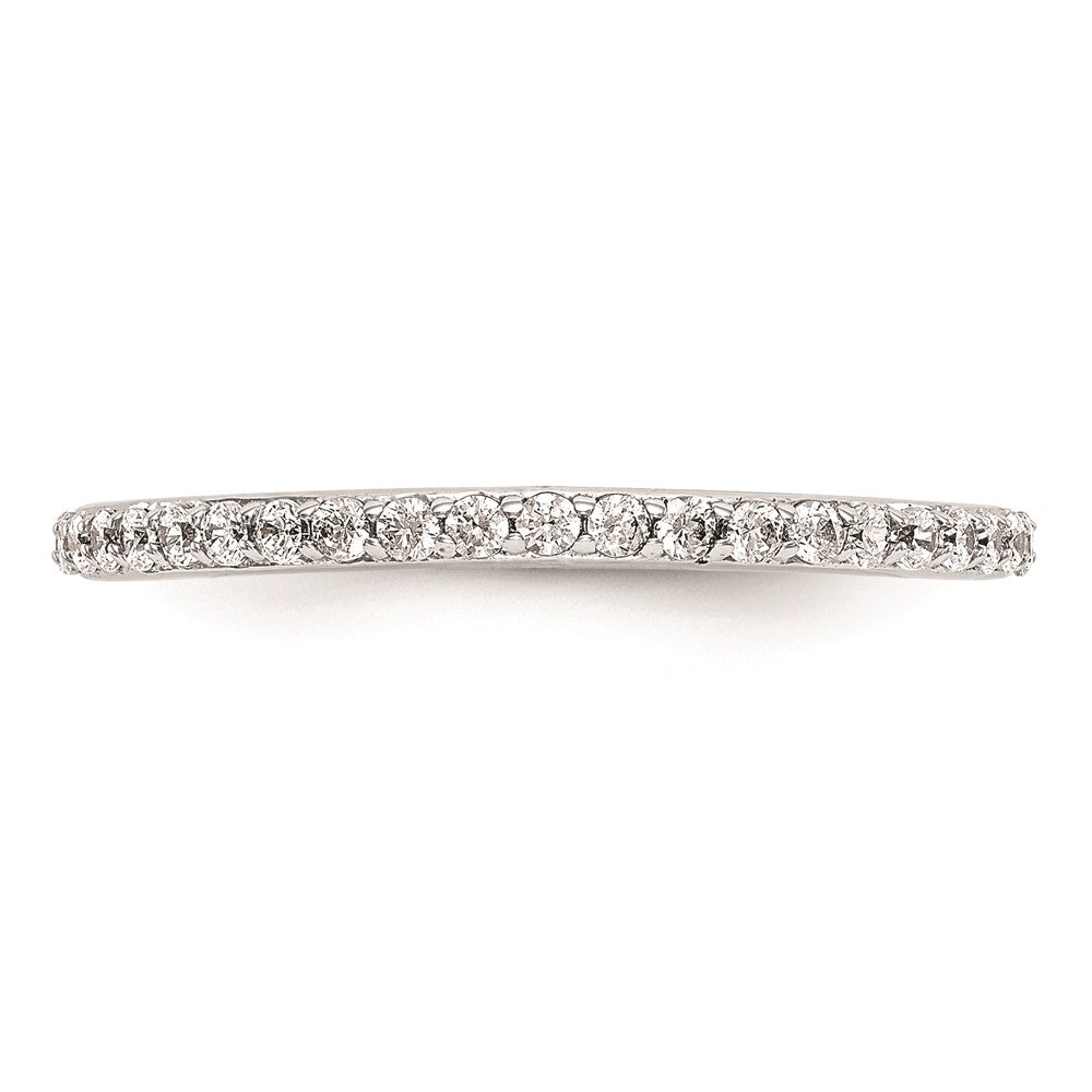 14K Weißgold Ehering mit natürlichen Diamanten