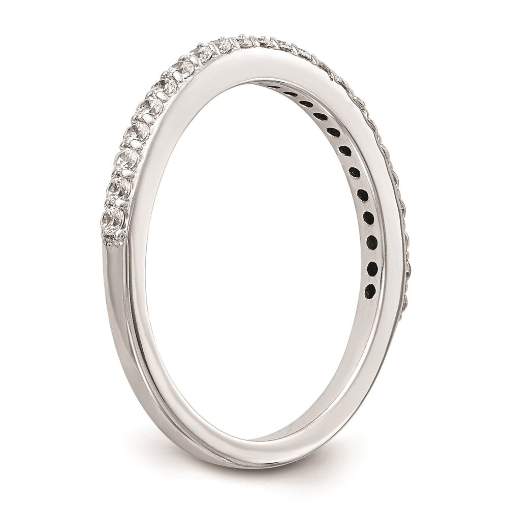 14K Weißgold Ehering mit natürlichen Diamanten