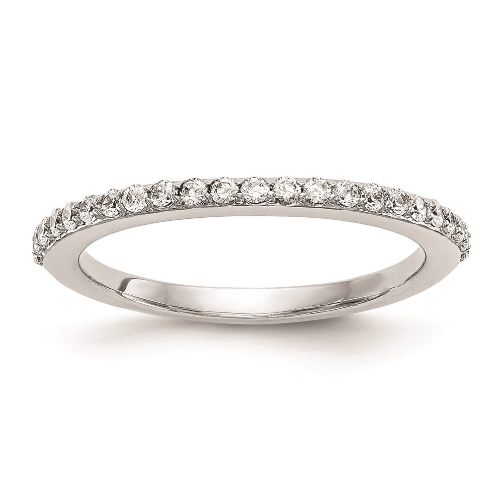 14K Weißgold Ehering mit natürlichen Diamanten
