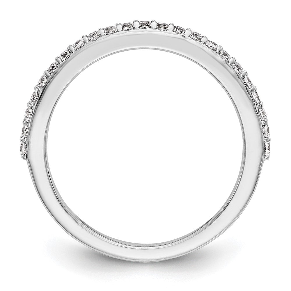 14K Weißgold Ehering mit natürlichen Diamanten