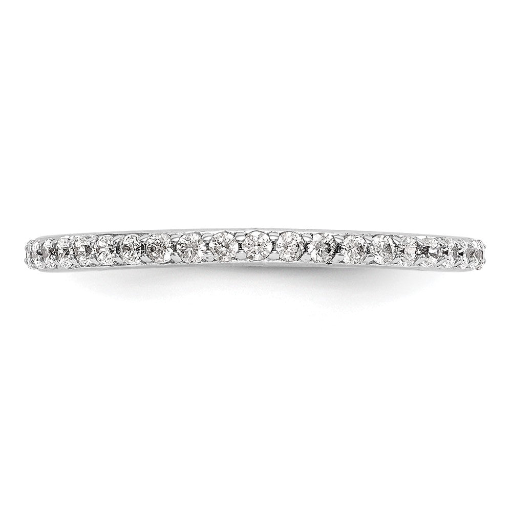14K Weißgold Ehering mit natürlichen Diamanten