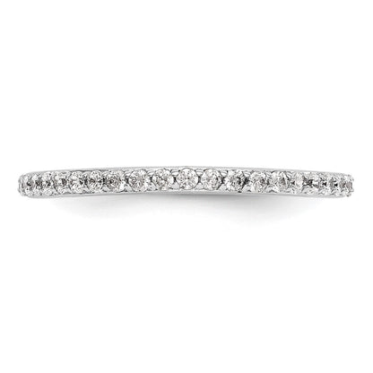 14K Weißgold Ehering mit natürlichen Diamanten