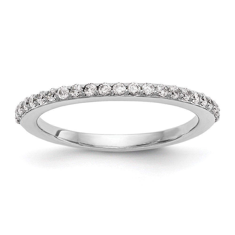 14K Weißgold Ehering mit natürlichen Diamanten