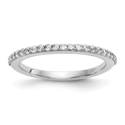 14K Weißgold Ehering mit natürlichen Diamanten