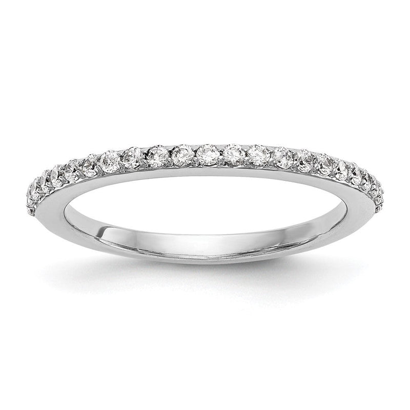 14K Weißgold Ehering mit natürlichen Diamanten