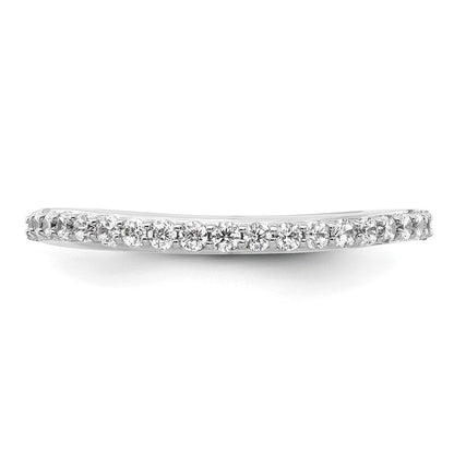 14K Weißgold Ehering mit natürlichen Diamanten, 0,44 ct. Gesamtgewicht