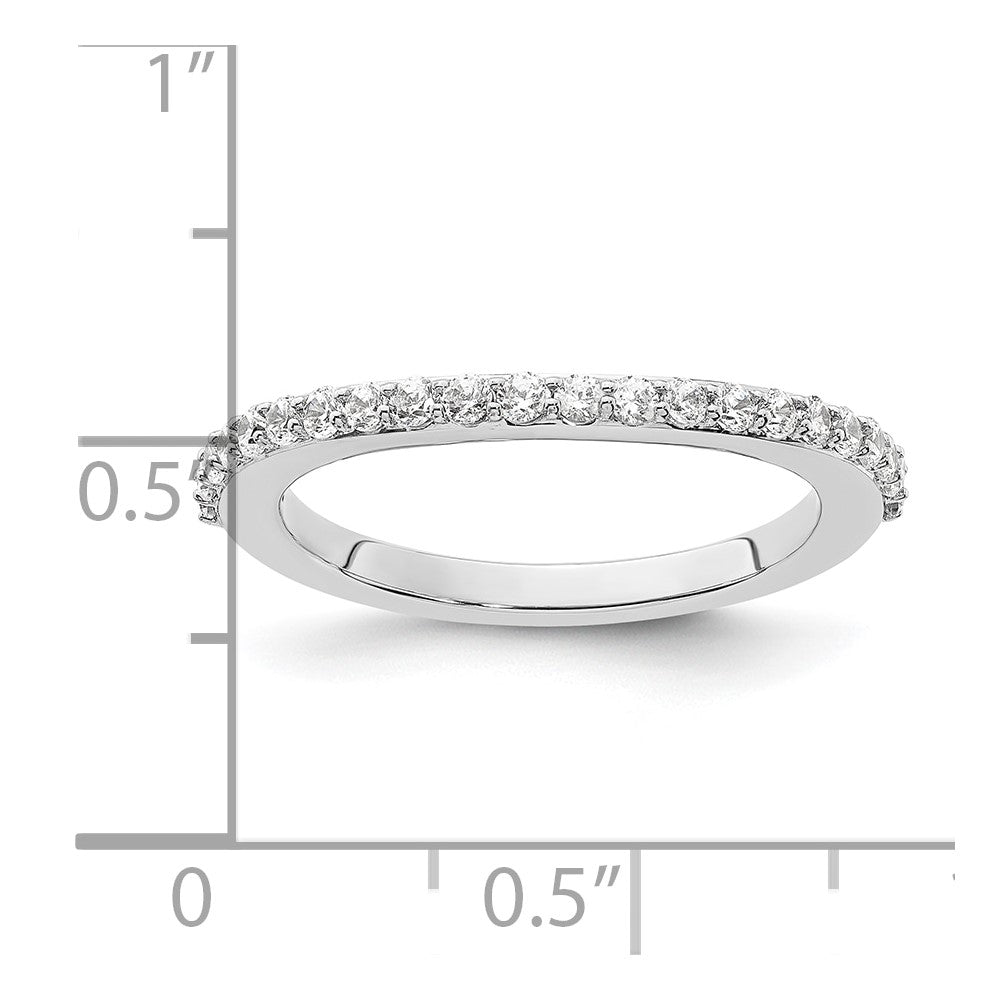 14K Weißgold Ehering mit natürlichen Diamanten, 0,44 ct. Gesamtgewicht