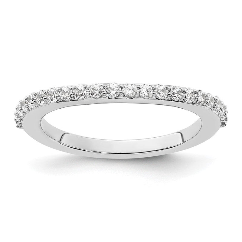 14K Weißgold Ehering mit natürlichen Diamanten, 0,44 ct. Gesamtgewicht