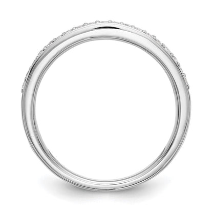 14K Weißgold Ehering mit natürlichen Diamanten