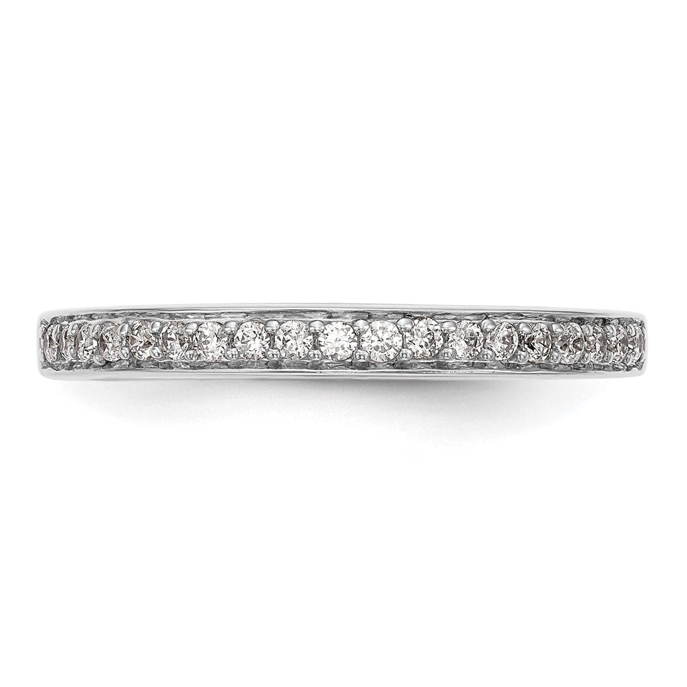 14K Weißgold Ehering mit natürlichen Diamanten