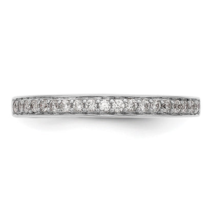 14K Weißgold Ehering mit natürlichen Diamanten