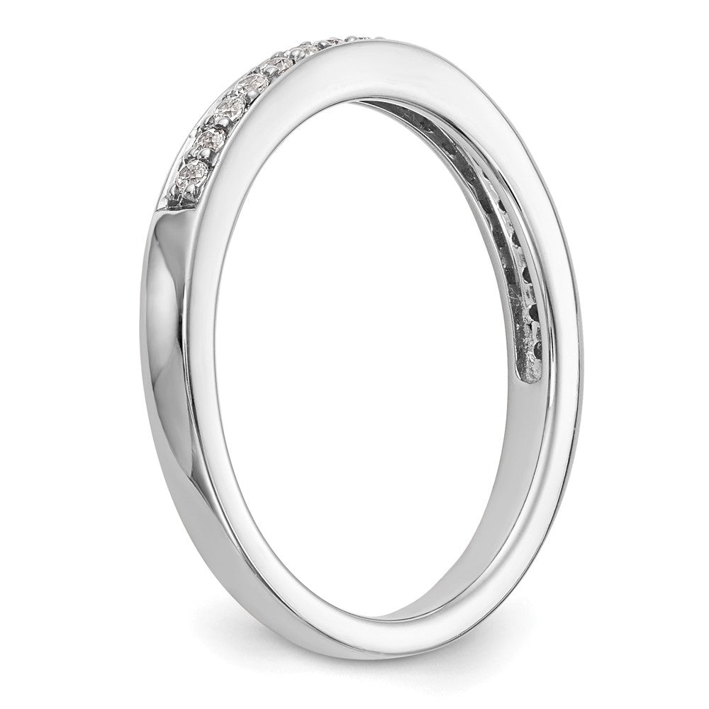14K Weißgold Ehering mit natürlichen Diamanten