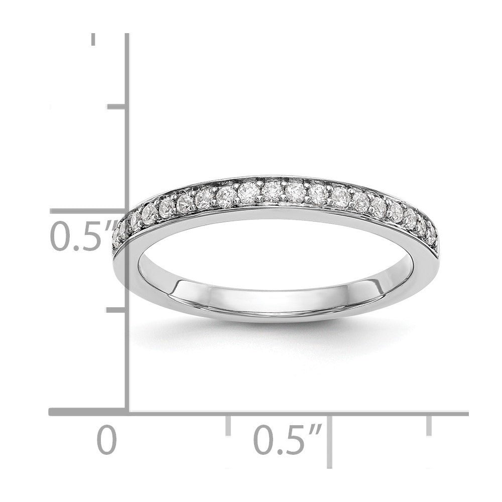 14K Weißgold Ehering mit natürlichen Diamanten