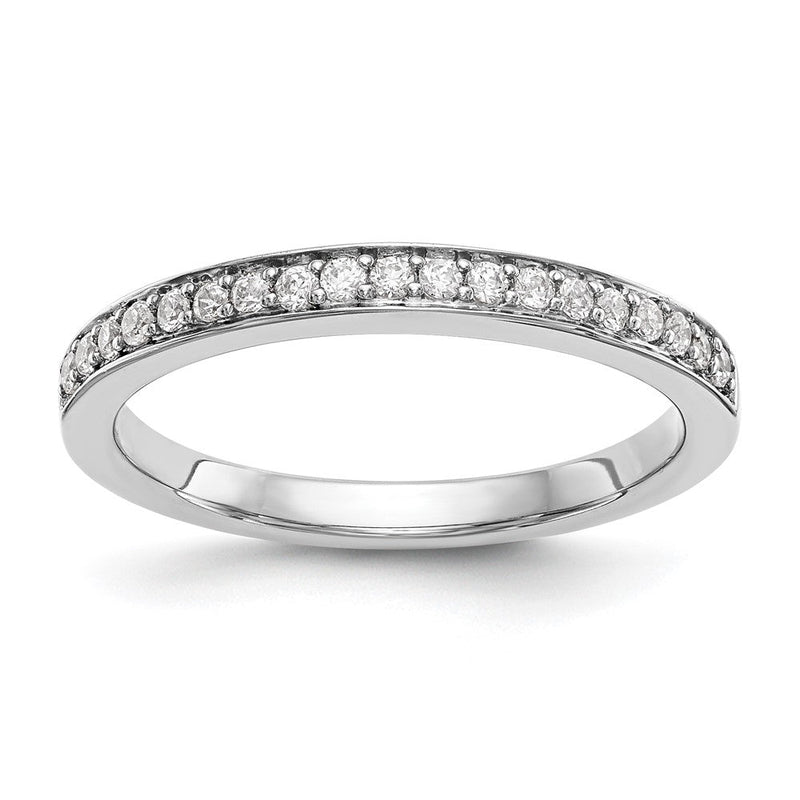 14K Weißgold Ehering mit natürlichen Diamanten
