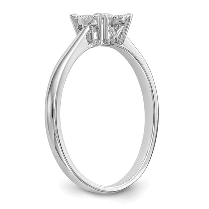 14K Weißgold Verlobungsring mit Diamant-Cluster, Labor gezüchtet, VS/SI+ G+