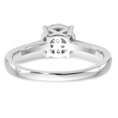 14K Weißgold Verlobungsring mit Diamant-Cluster aus laborgezüchteten Diamanten VS/SI+ G+