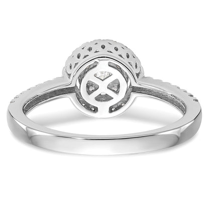 14K Weißgold Verlobungsring mit 0,5 ct. Cluster aus Labor-gezüchteten Diamanten VS/SI+ G+