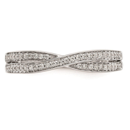 14K Weißgold Verlobungsring mit natürlichen Diamanten