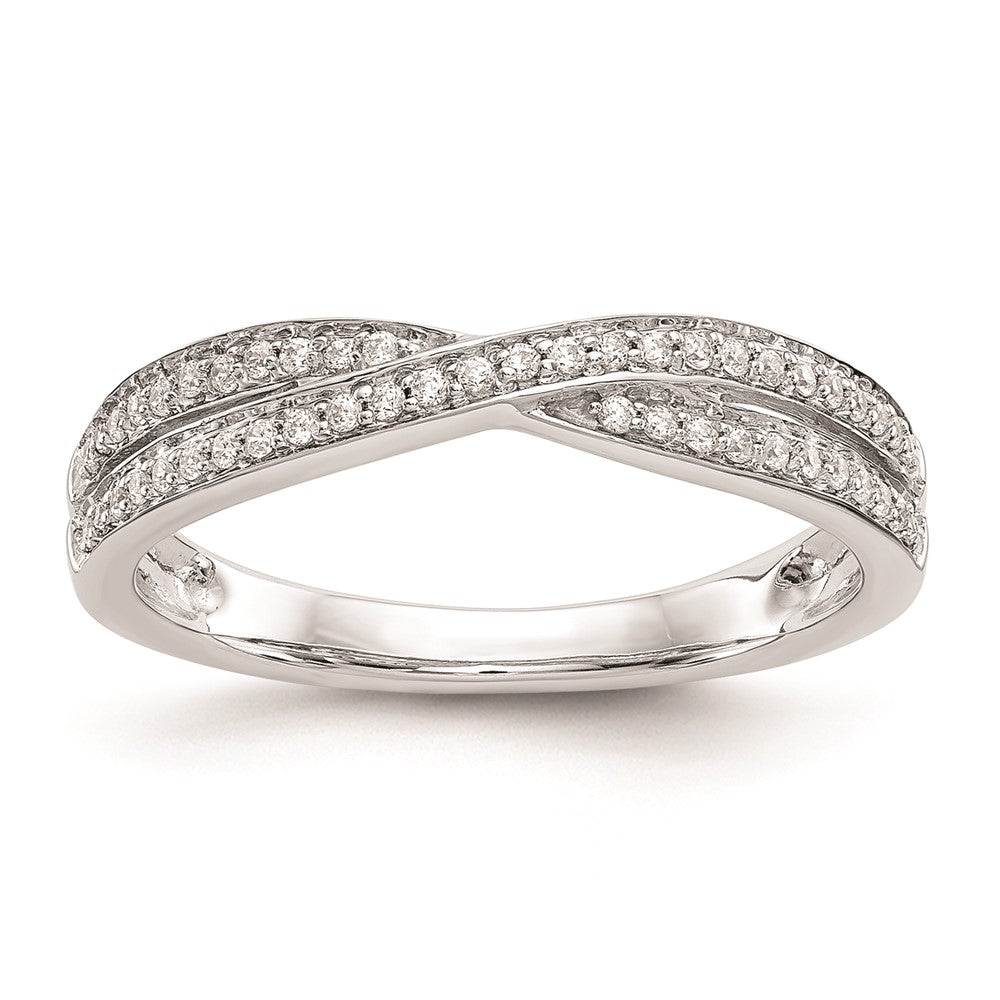 14K Weißgold Verlobungsring mit natürlichen Diamanten