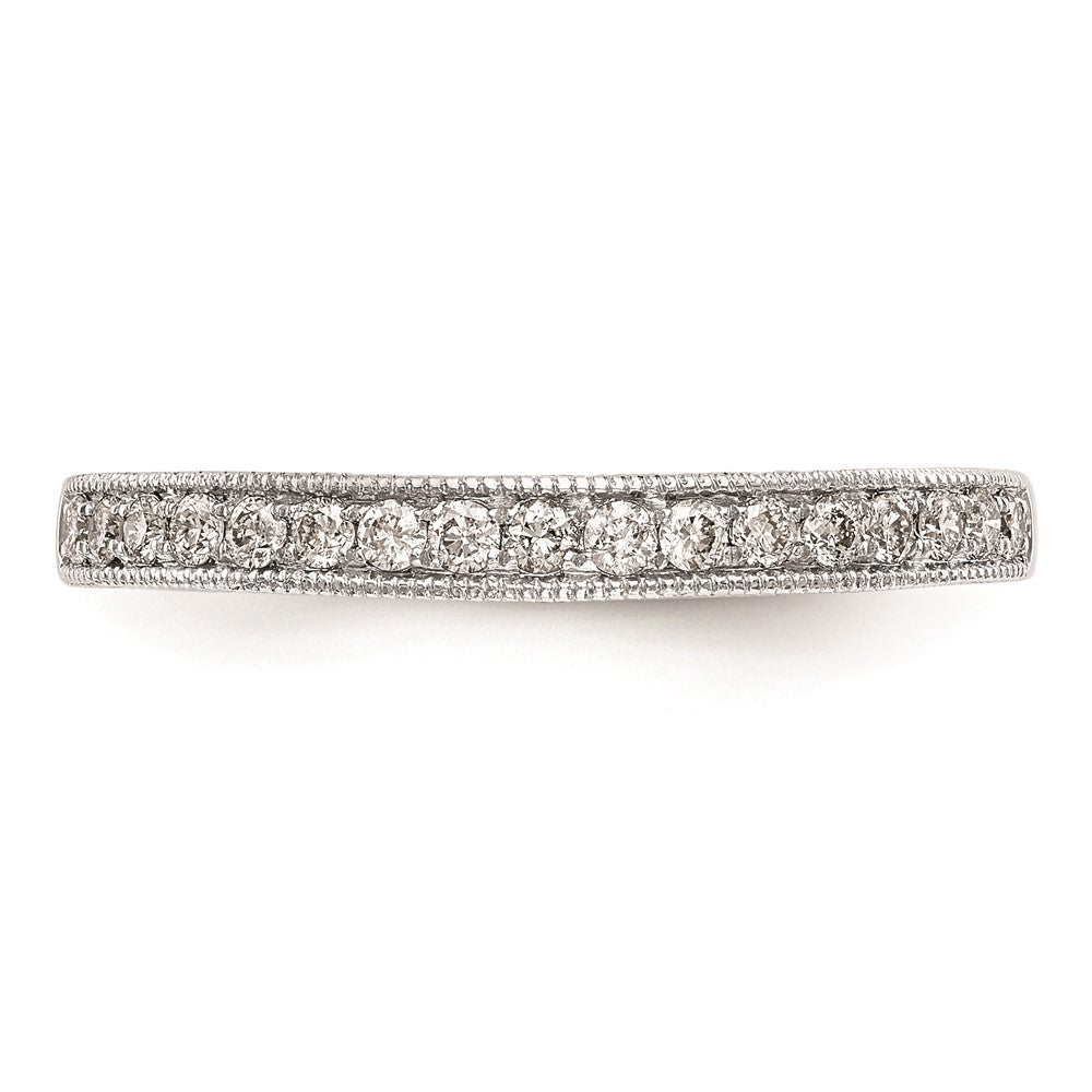 14K Weißgold Ehering mit natürlichen Diamanten