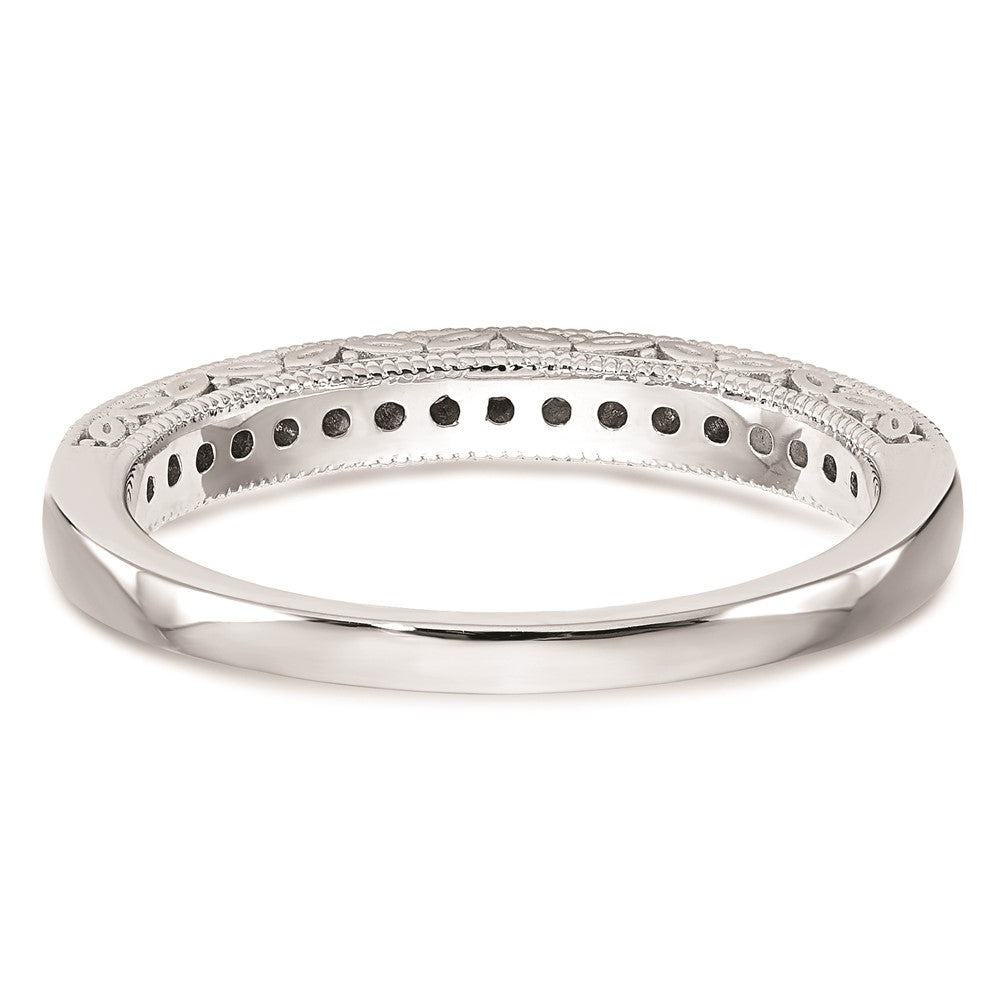14K Weißgold Ehering mit natürlichen Diamanten