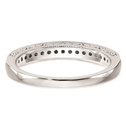 14K Weißgold Ehering mit natürlichen Diamanten