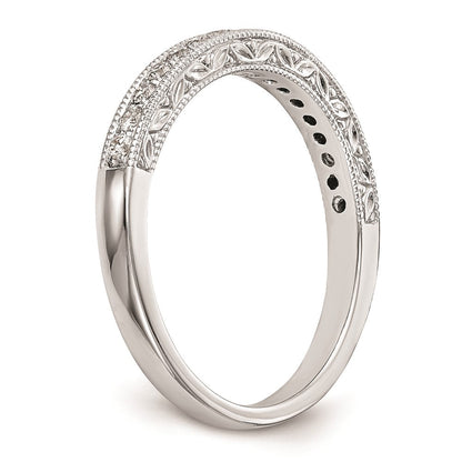 14K Weißgold Ehering mit natürlichen Diamanten