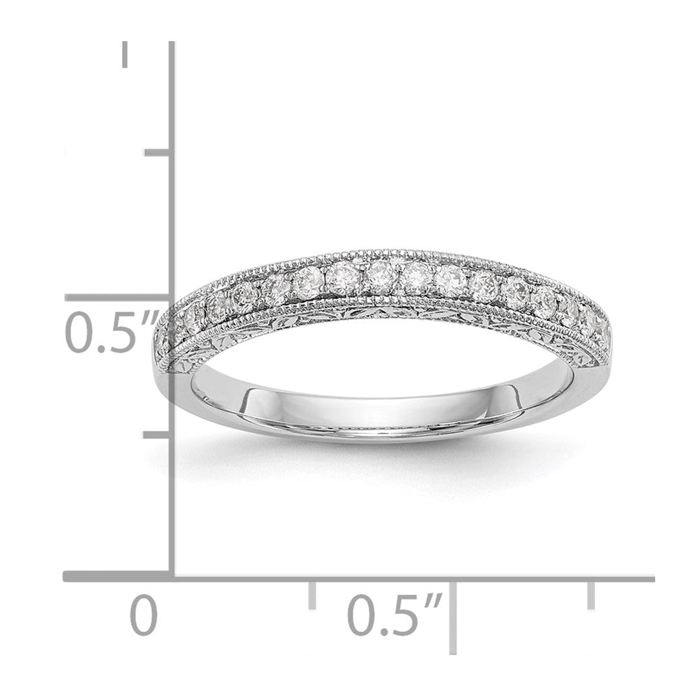14K Weißgold Ehering mit natürlichen Diamanten