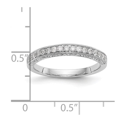 14K Weißgold Ehering mit natürlichen Diamanten