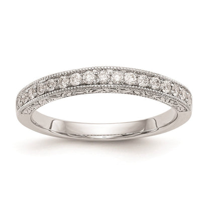 14K Weißgold Ehering mit natürlichen Diamanten