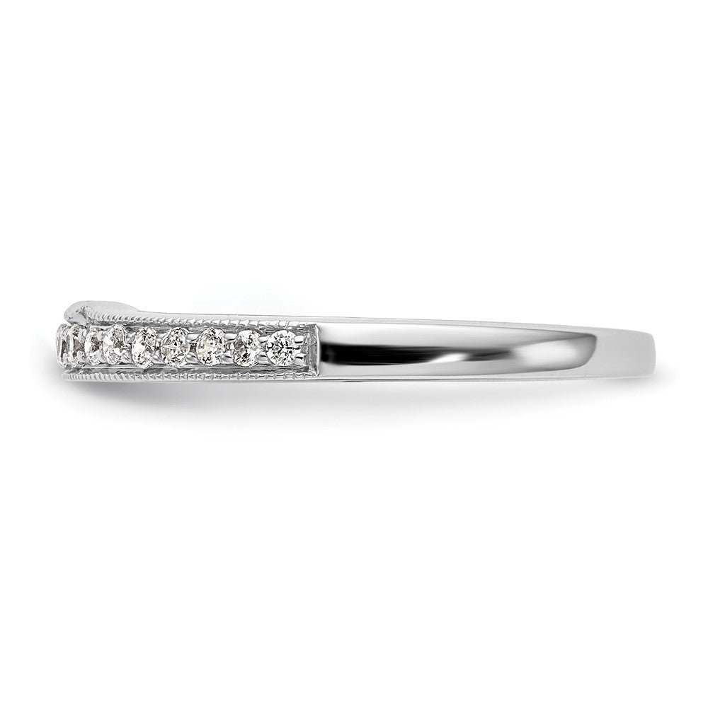 14K Weißgold Ehering mit echten Diamanten