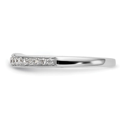 14K Weißgold Ehering mit echten Diamanten