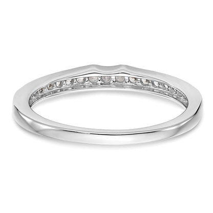 14K Weißgold Ehering mit echten Diamanten