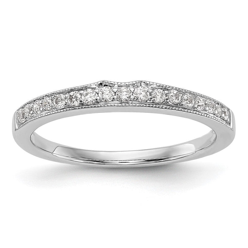 Ehering aus 14K Weißgold mit natürlichen Diamanten