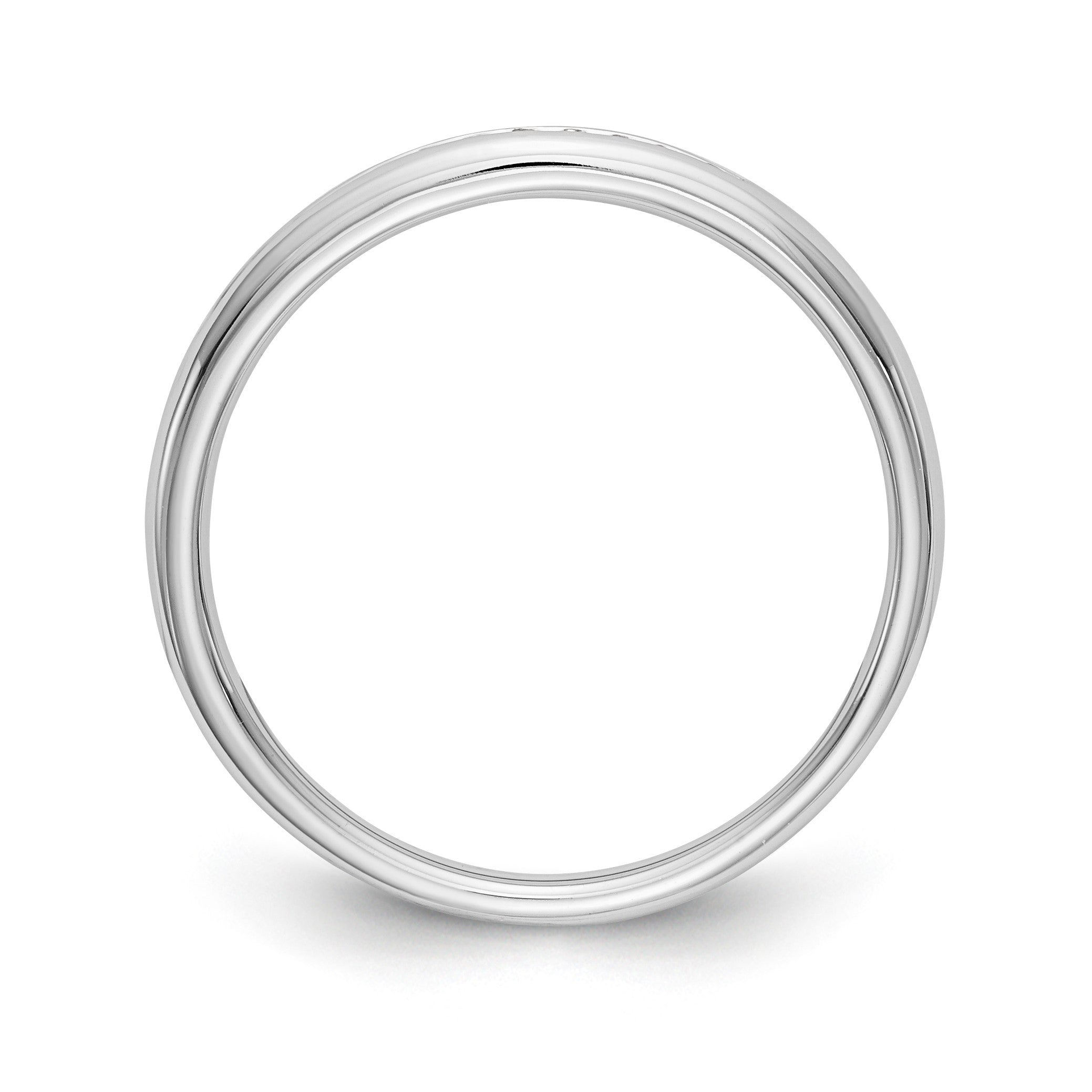 14K Weißgold Ehering mit natürlichen Diamanten