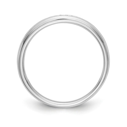 14K Weißgold Ehering mit natürlichen Diamanten