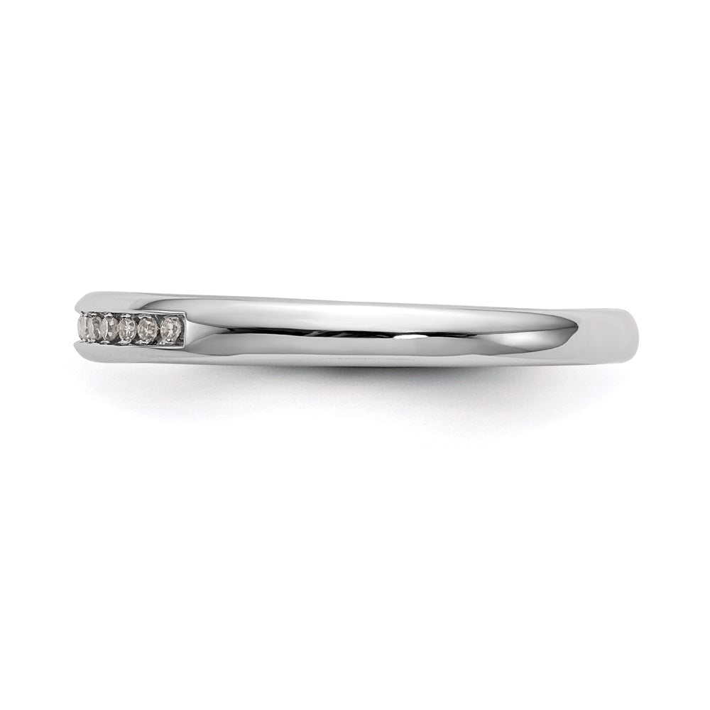 14K Weißgold Ehering mit natürlichen Diamanten