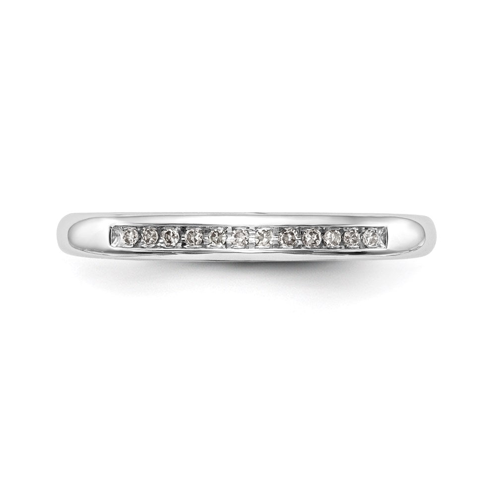 14K Weißgold Ehering mit natürlichen Diamanten