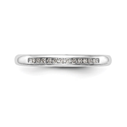 14K Weißgold Ehering mit natürlichen Diamanten